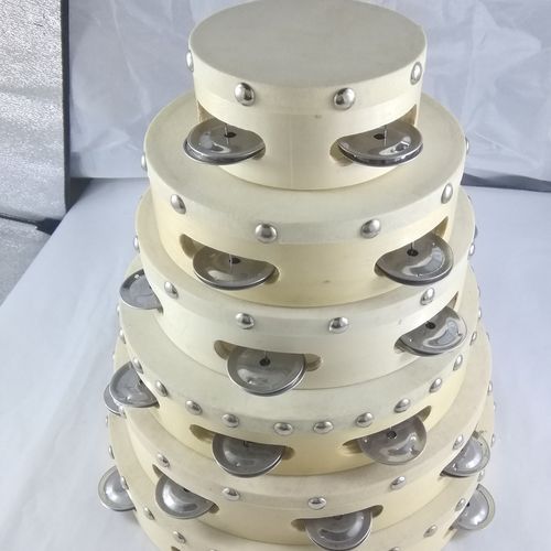 廠家直銷奧爾夫兒童打擊樂器羊皮泡釘鈴鼓 兒童舞蹈泡釘鈴鼓圖片